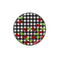 Cherries Plaid Pattern  Hat Clip Ball Marker (10 Pack) by Valentinaart