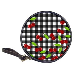 Cherries Plaid Pattern  Classic 20-cd Wallets by Valentinaart