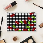 Cherries plaid pattern  Cosmetic Bag (Medium)  Back