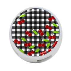 Cherries Plaid Pattern  4-port Usb Hub (two Sides)  by Valentinaart