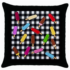 Ice Cream Kingdom  Throw Pillow Case (black) by Valentinaart