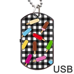 Ice Cream Kingdom  Dog Tag Usb Flash (two Sides) by Valentinaart