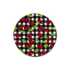 Cherry Kingdom  Rubber Coaster (round)  by Valentinaart