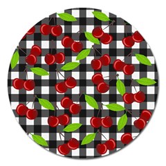 Cherry Kingdom  Magnet 5  (round) by Valentinaart