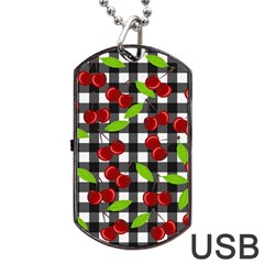 Cherry Kingdom  Dog Tag Usb Flash (two Sides) by Valentinaart