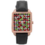 Cherry kingdom  Rose Gold Leather Watch  Front