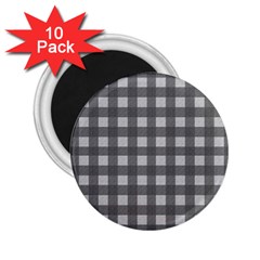 Gray Plaid Pattern 2 25  Magnets (10 Pack)  by Valentinaart