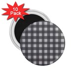 Gray plaid pattern 2.25  Magnets (10 pack)  Front