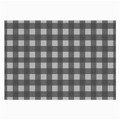 Gray Plaid Pattern Large Glasses Cloth (2-side) by Valentinaart