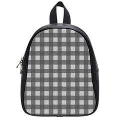 Gray Plaid Pattern School Bags (small)  by Valentinaart