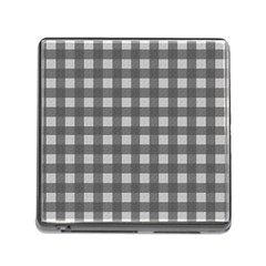 Gray Plaid Pattern Memory Card Reader (square) by Valentinaart