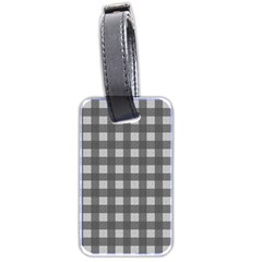 Gray Plaid Pattern Luggage Tags (two Sides) by Valentinaart