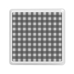 Gray Plaid Pattern Memory Card Reader (square)  by Valentinaart