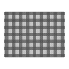 Gray Plaid Pattern Double Sided Flano Blanket (mini)  by Valentinaart