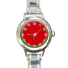 Watermelon Round Italian Charm Watch by Valentinaart