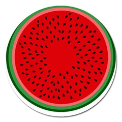 Watermelon Magnet 5  (round) by Valentinaart