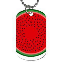 Watermelon Dog Tag (two Sides) by Valentinaart