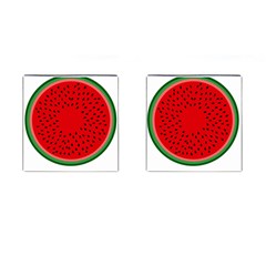 Watermelon Cufflinks (square) by Valentinaart