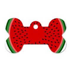 Watermelon Dog Tag Bone (one Side) by Valentinaart