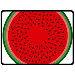 Watermelon Fleece Blanket (large)  by Valentinaart