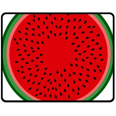 Watermelon Fleece Blanket (medium)  by Valentinaart