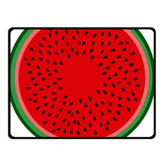 Watermelon Double Sided Fleece Blanket (small)  by Valentinaart