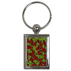 Cherry Jammy Pattern Key Chains (rectangle)  by Valentinaart