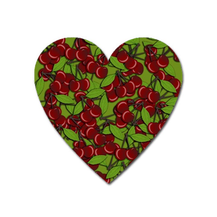 Cherry jammy pattern Heart Magnet