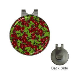 Cherry Jammy Pattern Hat Clips With Golf Markers by Valentinaart