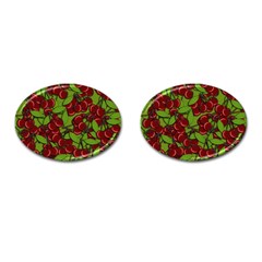 Cherry Jammy Pattern Cufflinks (oval) by Valentinaart