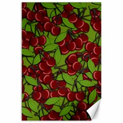 Cherry Jammy Pattern Canvas 24  X 36  by Valentinaart