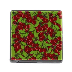 Cherry Jammy Pattern Memory Card Reader (square) by Valentinaart