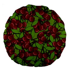 Cherry Jammy Pattern Large 18  Premium Round Cushions by Valentinaart