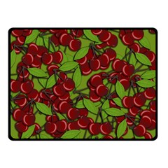 Cherry Jammy Pattern Double Sided Fleece Blanket (small)  by Valentinaart