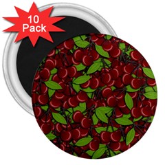 Cherry Pattern 3  Magnets (10 Pack)  by Valentinaart