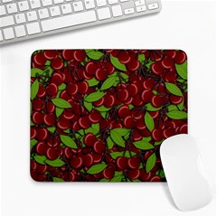 Cherry Pattern Large Mousepads by Valentinaart