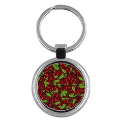 Cherry Pattern Key Chains (round)  by Valentinaart