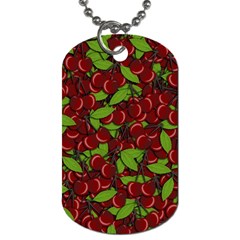 Cherry Pattern Dog Tag (two Sides) by Valentinaart