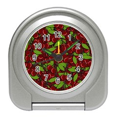 Cherry Pattern Travel Alarm Clocks by Valentinaart