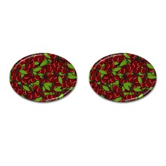 Cherry Pattern Cufflinks (oval) by Valentinaart