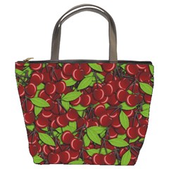 Cherry Pattern Bucket Bags by Valentinaart