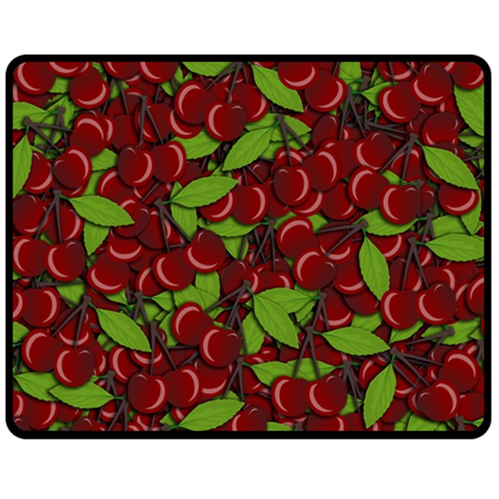 Cherry pattern Fleece Blanket (Medium) 