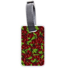 Cherry Pattern Luggage Tags (one Side)  by Valentinaart