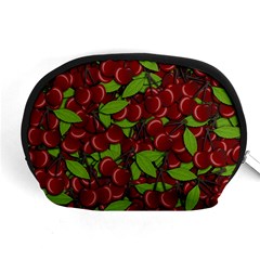 Cherry Pattern Accessory Pouches (medium)  by Valentinaart