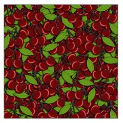 Cherry Pattern Large Satin Scarf (square) by Valentinaart