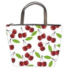 Cherry Pattern Bucket Bags by Valentinaart