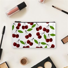 Cherry Pattern Cosmetic Bag (small)  by Valentinaart