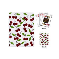 Cherry Pattern Playing Cards (mini)  by Valentinaart