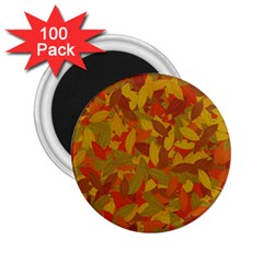 Orange Autumn 2 25  Magnets (100 Pack)  by Valentinaart