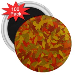 Orange Autumn 3  Magnets (100 Pack) by Valentinaart